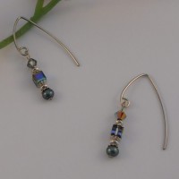 Boucles d'oreilles Bleu paon Boucles d'oreilles Bleu paon