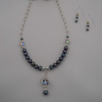 Collier Bleu paon