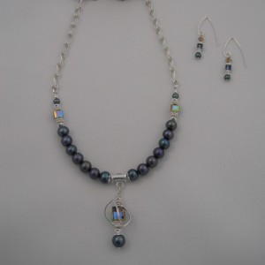 Collier Bleu paon Collier Bleu paon