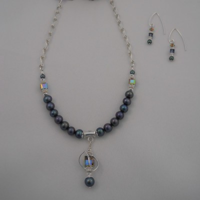 Collier Bleu paon Collier Bleu paon